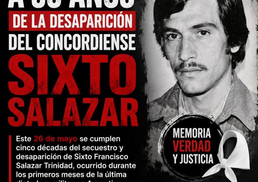 A 50 años de la desaparición del concordiense Sixto Salazar durante la dictadura militar
