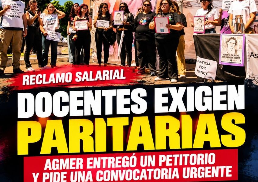 AGMER endurece el reclamo salarial y exige al Gobierno una fecha urgente para reabrir la paritaria docente