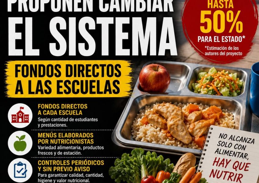 Alimentación escolar: el peronismo propone enviar los fondos a las escuelas y asegura que costaría la mitad