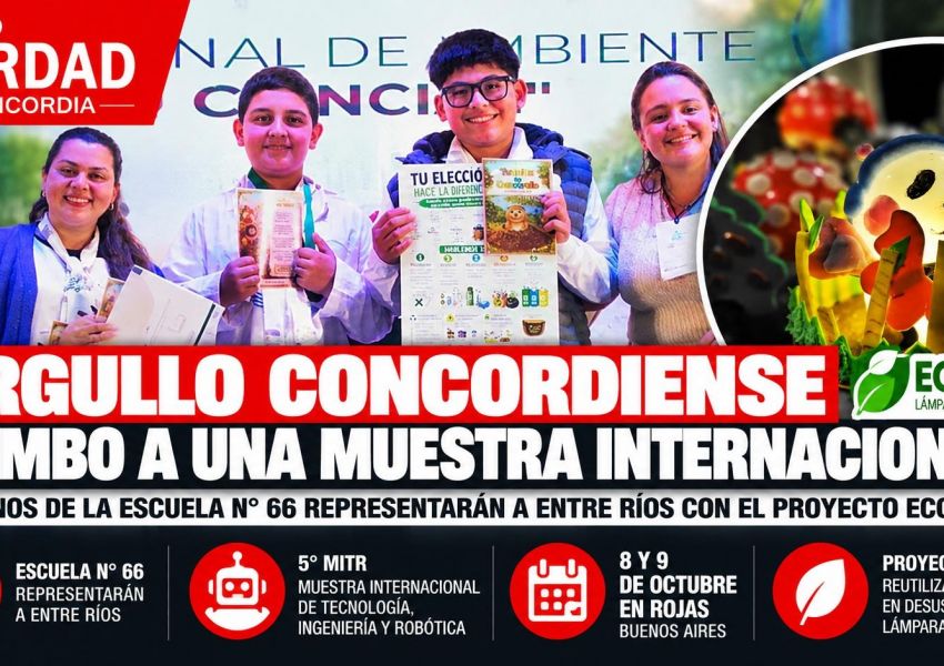 Alumnos de Concordia representarán a Entre Ríos con un proyecto ecológico en una muestra internacional