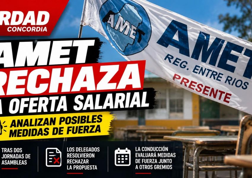 AMET rechazará la propuesta salarial y analiza posibles medidas de fuerza