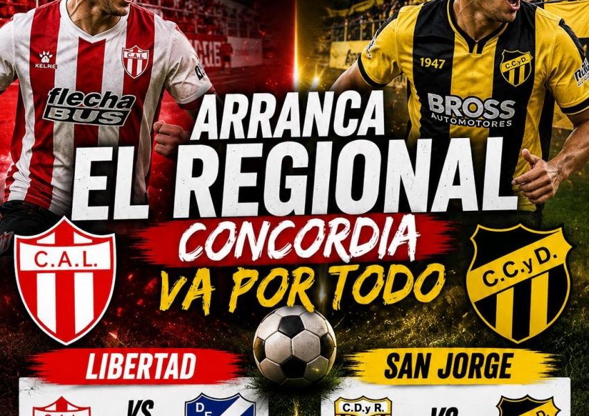 Arranca el Regional Amateur: Libertad y Comunicaciones llevan la bandera de Concordia