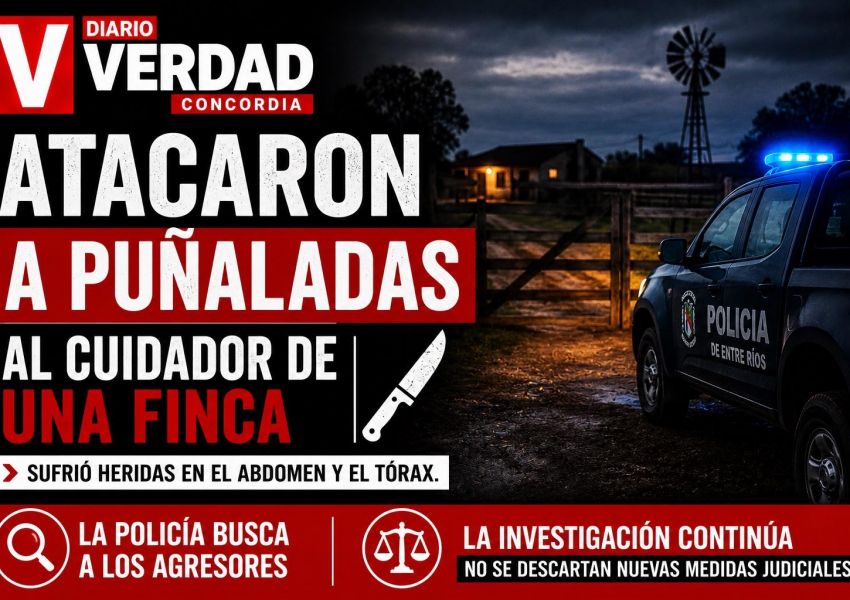 Atacaron a puñaladas al cuidador de una finca en Feliciano y buscan a los agresores