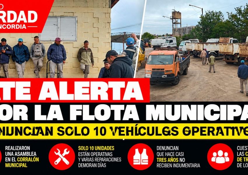 ATE manifestó preocupación por el estado de los vehículos del Corralón Municipal de Concordia