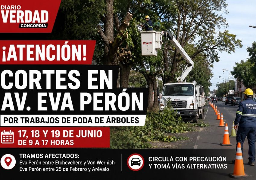 Atención conductores: una de las principales avenidas de Concordia tendrá cortes durante tres días