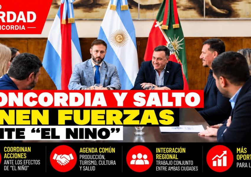 Azcué y Albisu coordinan acciones ante “El Niño” y fortalecen la integración entre Concordia y Salto