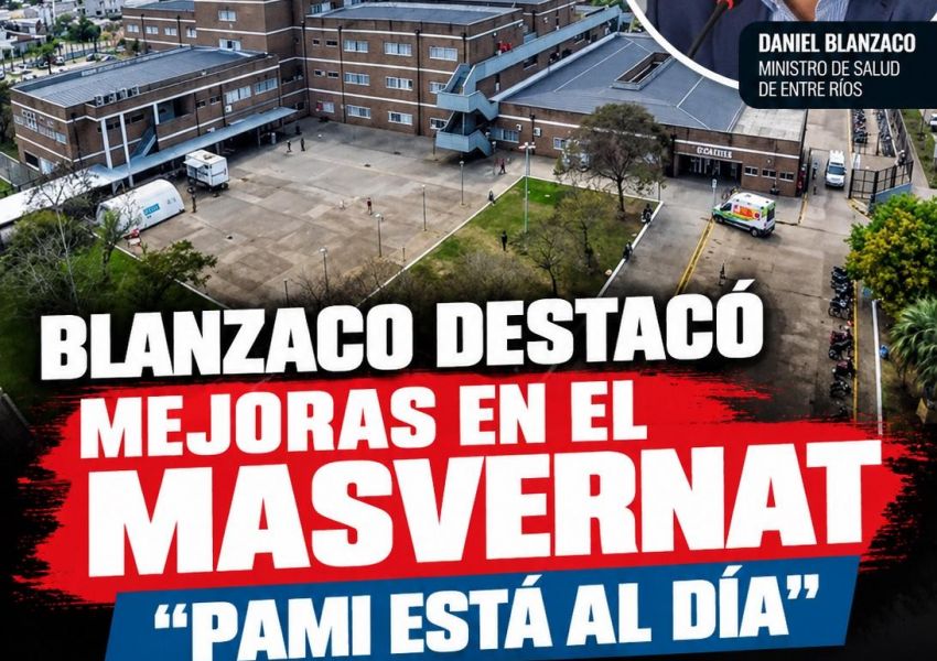 Blanzaco destacó mejoras en el Masvernat y afirmó que PAMI está al día con el hospital