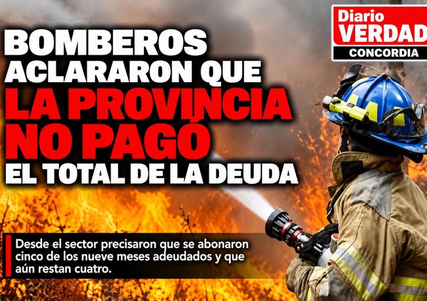Bomberos Voluntarios aclararon que la Provincia aún no canceló toda la deuda