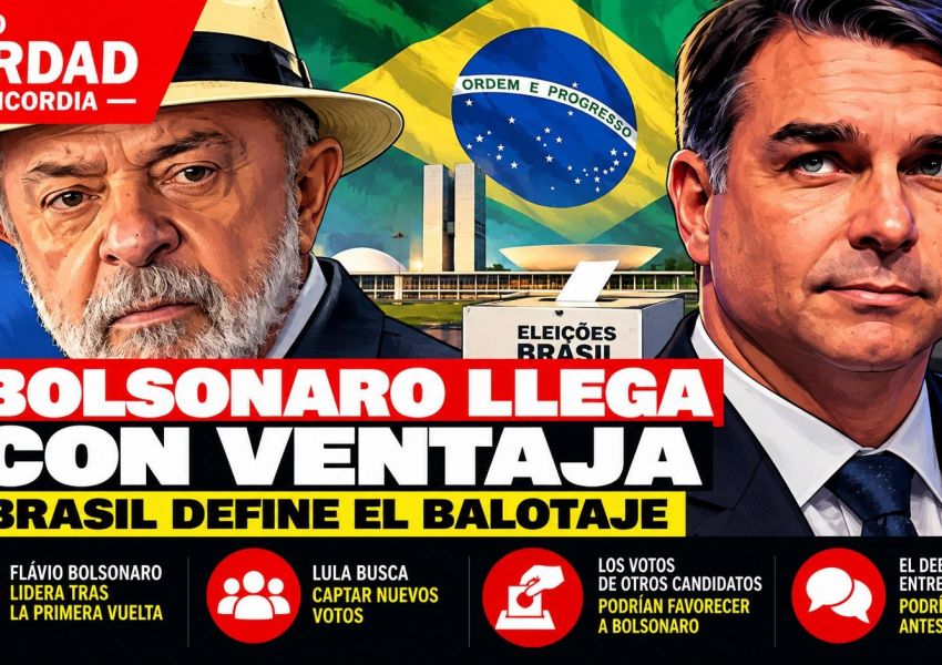 Brasil va al balotaje: Flávio Bolsonaro parte con ventaja y Lula busca revertir el resultado