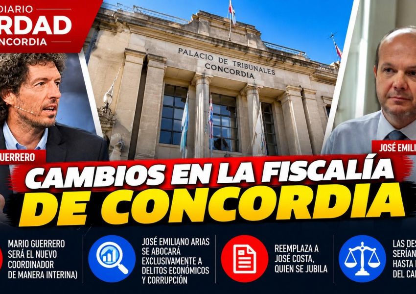 Cambios en la Fiscalía de Concordia: Mario Guerrero asumiría la coordinación y Arias se enfocaría en delitos económicos