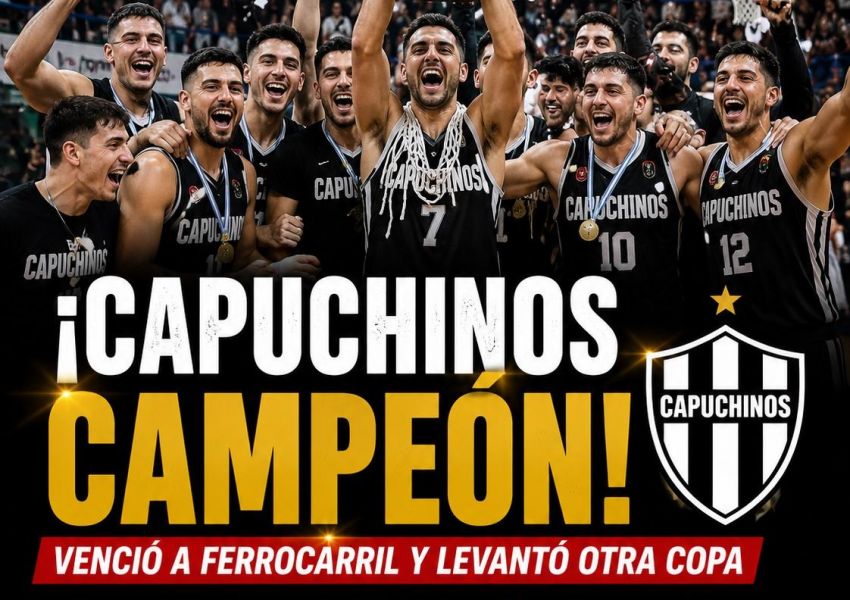 Capuchinos volvió a hacer historia y se consagró campeón del Asociativo de Básquet