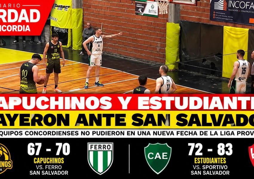 Capuchinos y Estudiantes no pudieron en una jornada adversa de la Liga Provincial