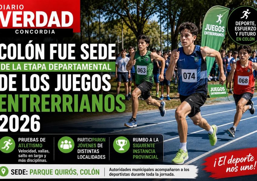 Colón fue sede de la etapa departamental de los Juegos Entrerrianos 2026