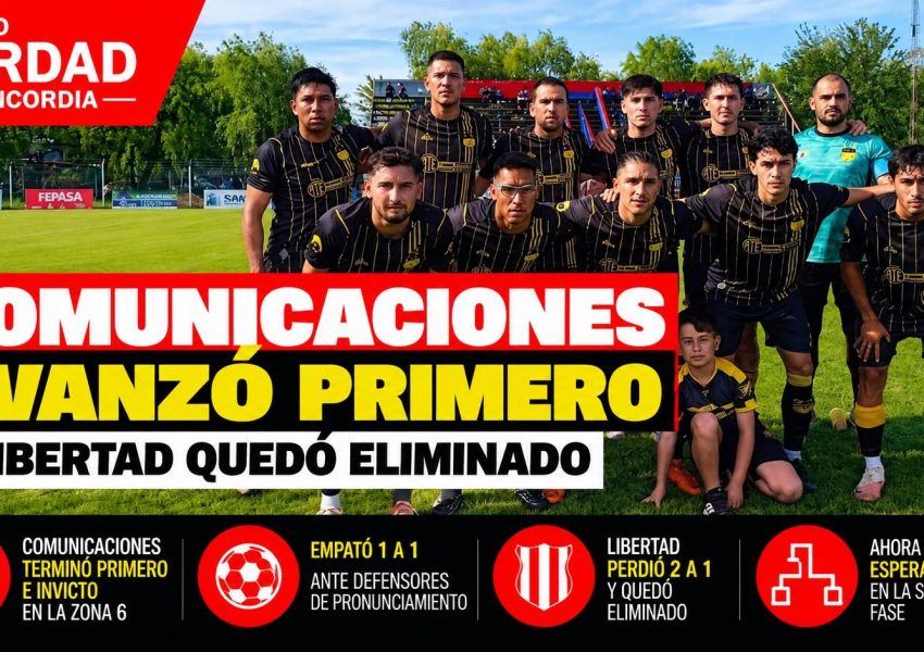 Comunicaciones avanzó como líder y Libertad quedó eliminado del Torneo Regional Amateur