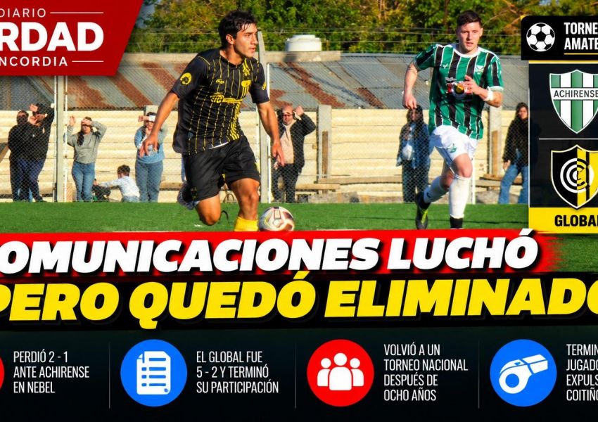Comunicaciones luchó hasta el final, pero quedó eliminado del Regional Amateur ante Achirense