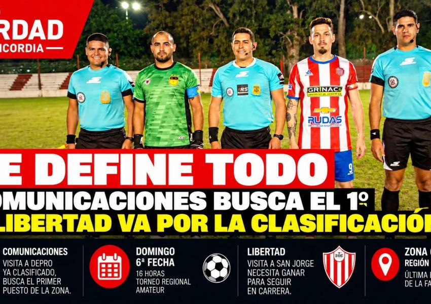 Comunicaciones va por el primer puesto y Libertad se juega la clasificación en la última fecha
