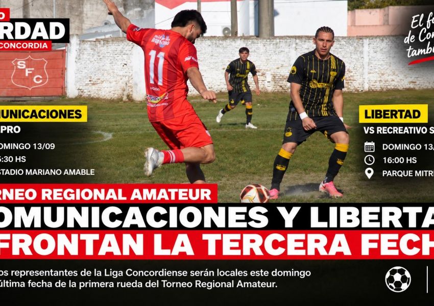 Comunicaciones y Libertad salen a la cancha por la tercera fecha del Regional Amateur