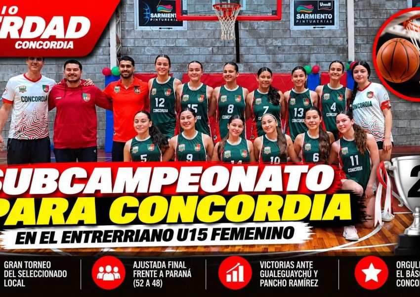 Concordia fue subcampeón del Entrerriano U15 Femenino tras una gran campaña