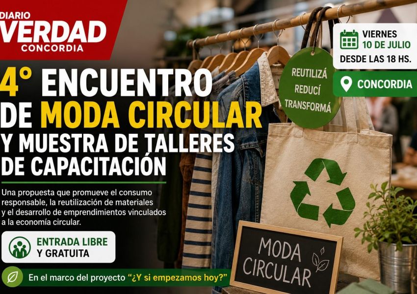 Concordia será sede del 4° Encuentro de Moda Circular con entrada libre y gratuita