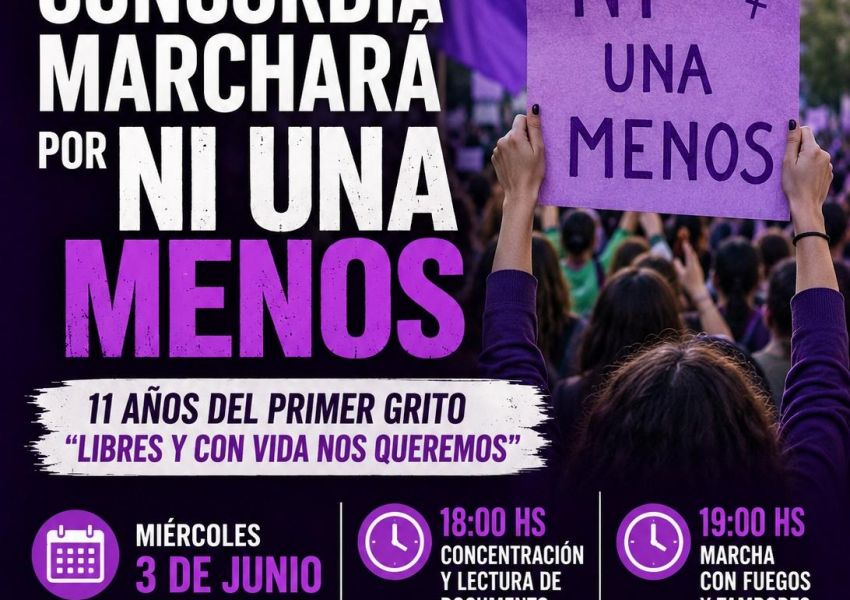 Concordia volverá a marchar por Ni Una Menos a 11 años del primer reclamo nacional