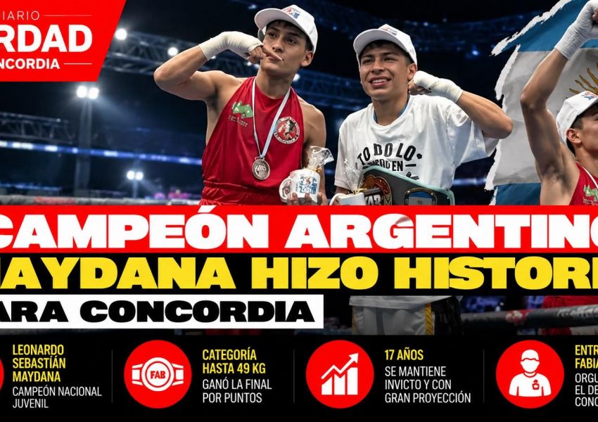 Concordiense se consagró campeón argentino juvenil de boxeo
