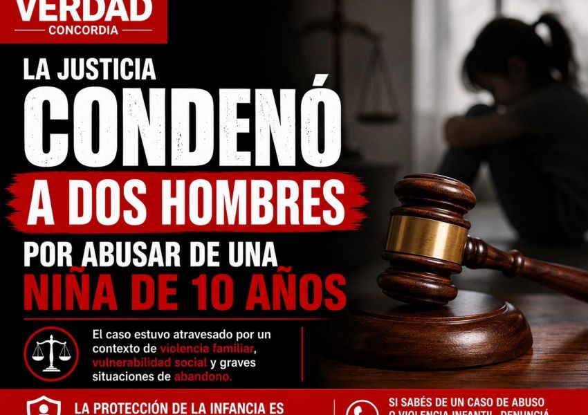 Condenaron a dos hombres por el abuso de una niña de 10 años en Entre Ríos
