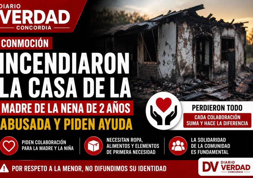CONMOCIÓN: INCENDIARON LA CASA DE LA MADRE DE LA NENA DE 2 AÑOS ABUSADA Y PIDEN AYUDA