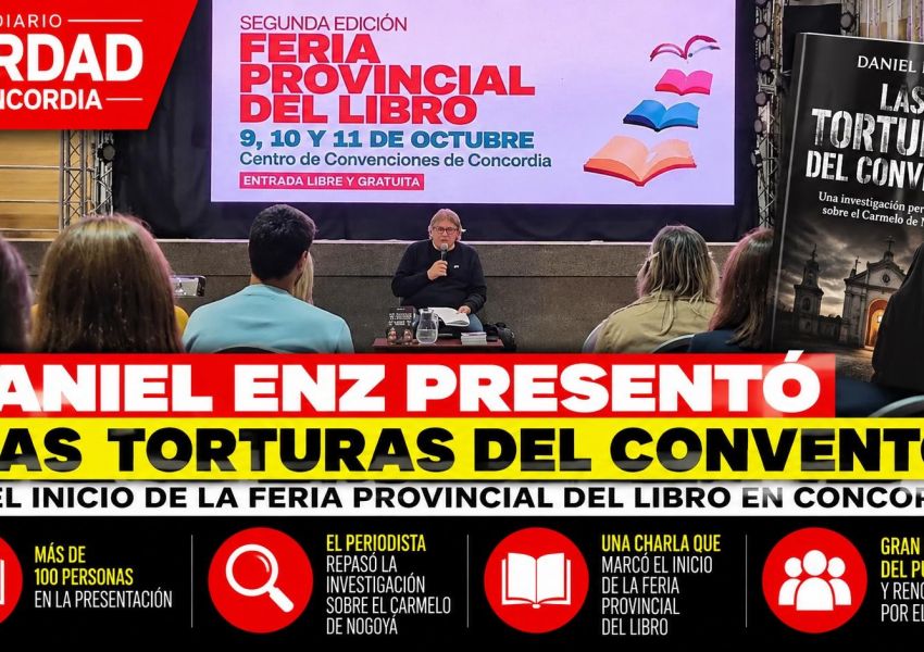 Daniel Enz presentó “Las torturas del convento” en la apertura de la Feria Provincial del Libro en Concordia