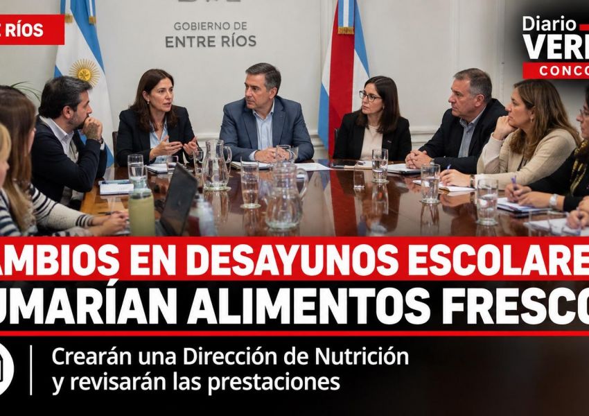 Desayunos escolares en Entre Ríos: crearán una Dirección de Nutrición y analizan sumar alimentos frescos
