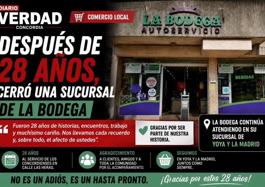 Después de 28 años, La Bodega cerró una histórica sucursal en Concordia