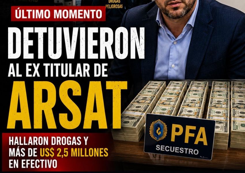 Detuvieron al ex titular de ARSAT: hallaron drogas y más de US$ 2,5 millones en allanamientos