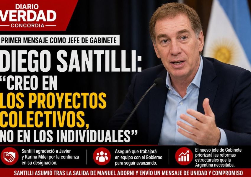 Diego Santilli asumió como jefe de Gabinete: 'Creo en los proyectos colectivos, no en los individuales'