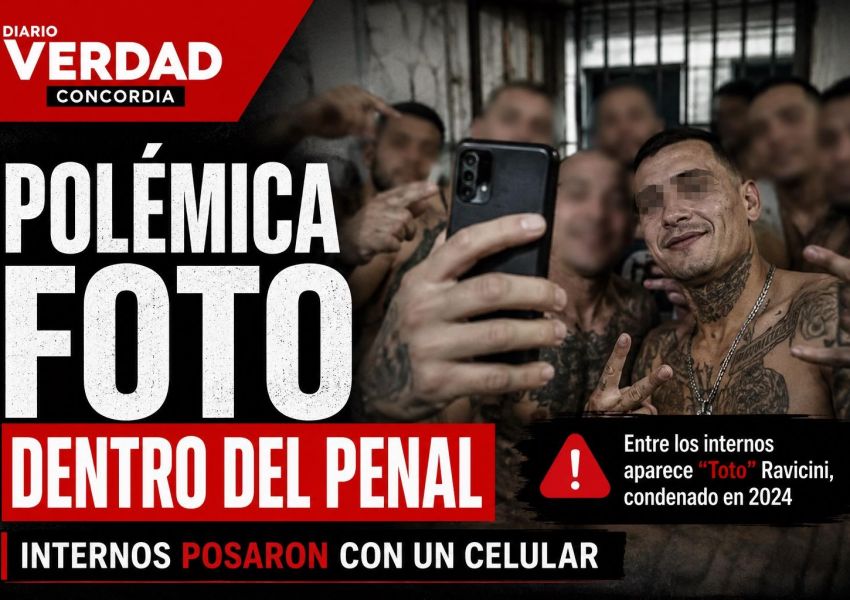 Difunden foto de internos con celular dentro de una Unidad Penal y genera polémica en Concordia