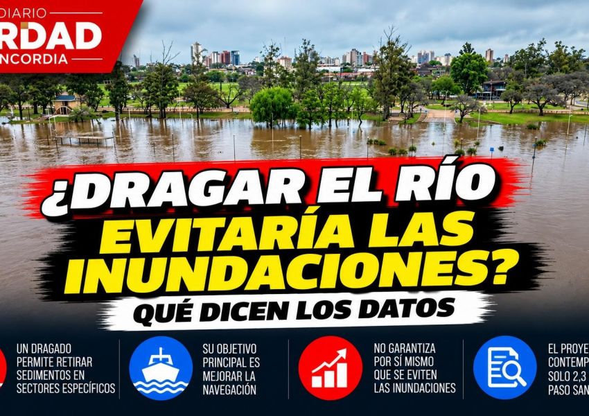 ¿Dragando el río Uruguay se evitarían las inundaciones en Concordia? Qué dicen los datos