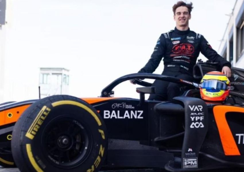 El argentino Nicolás Varrone tuvo su primer día de pretemporada en la Fórmula 2 y sorprendió: fue el segundo más rápido