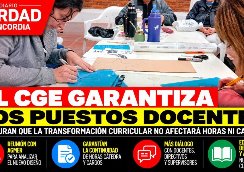 El CGE aseguró que la transformación curricular no afectará los puestos docentes