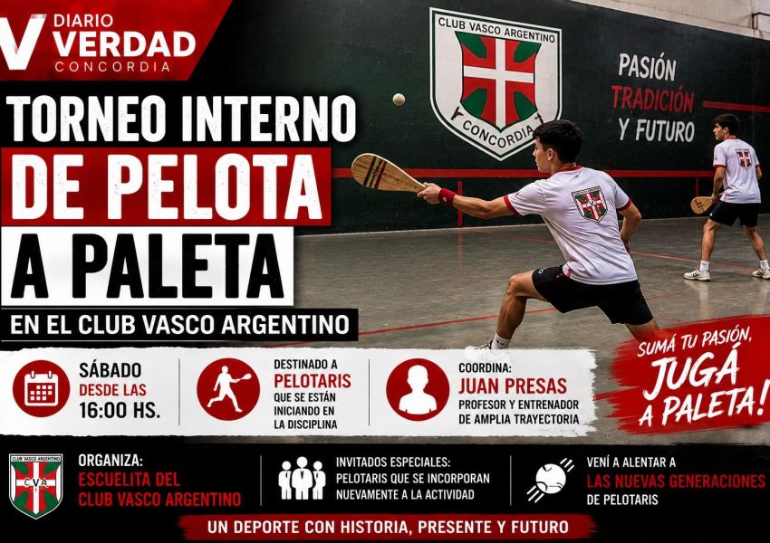 El Club Vasco Argentino abre sus puertas a los nuevos talentos de la pelota a paleta