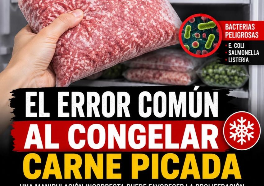 El error al congelar carne picada que puede poner en riesgo tu salud