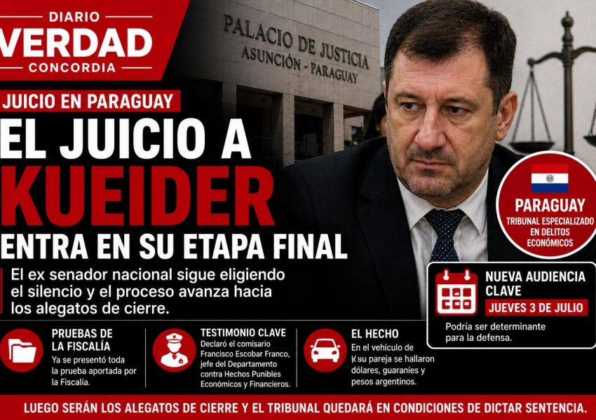 El juicio a Edgardo Kueider entra en su etapa final: la defensa tendrá una audiencia clave