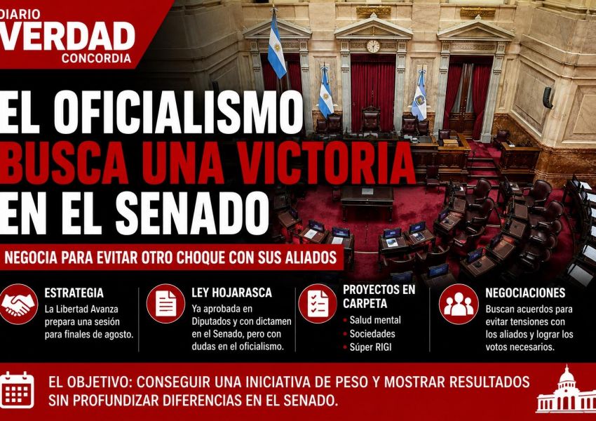 El oficialismo busca una victoria en el Senado sin volver a tensionar a sus aliados