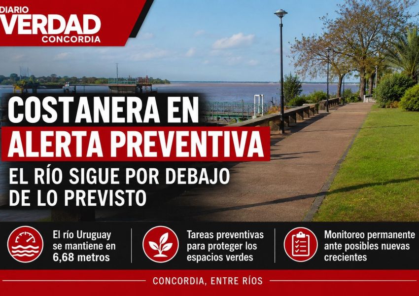 El río sigue estable, pero la Costanera ya trabaja para prevenir futuras crecientes