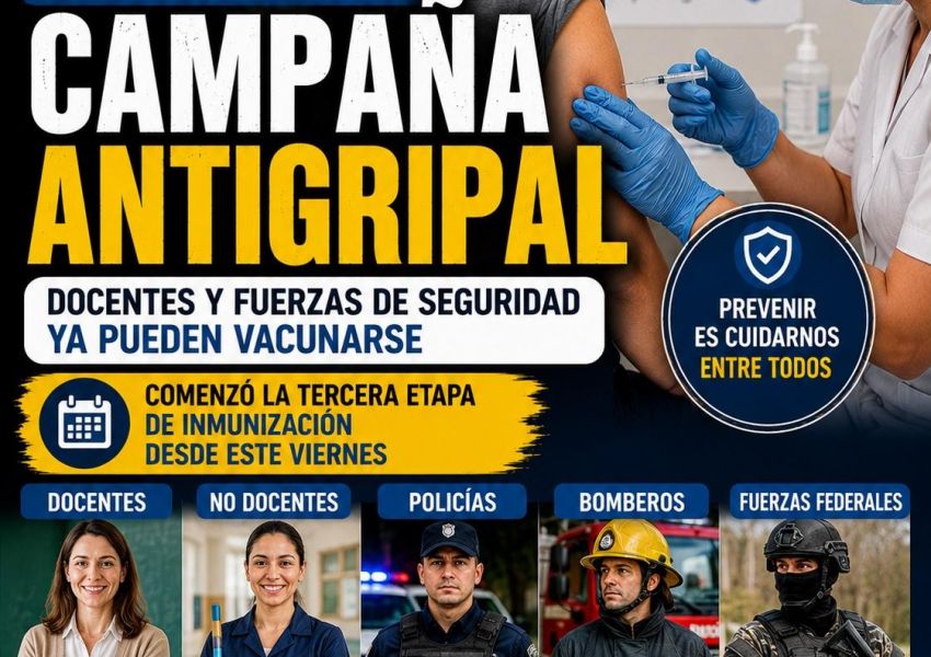 Entre Ríos amplió la campaña antigripal: docentes y fuerzas de seguridad ya pueden vacunarse