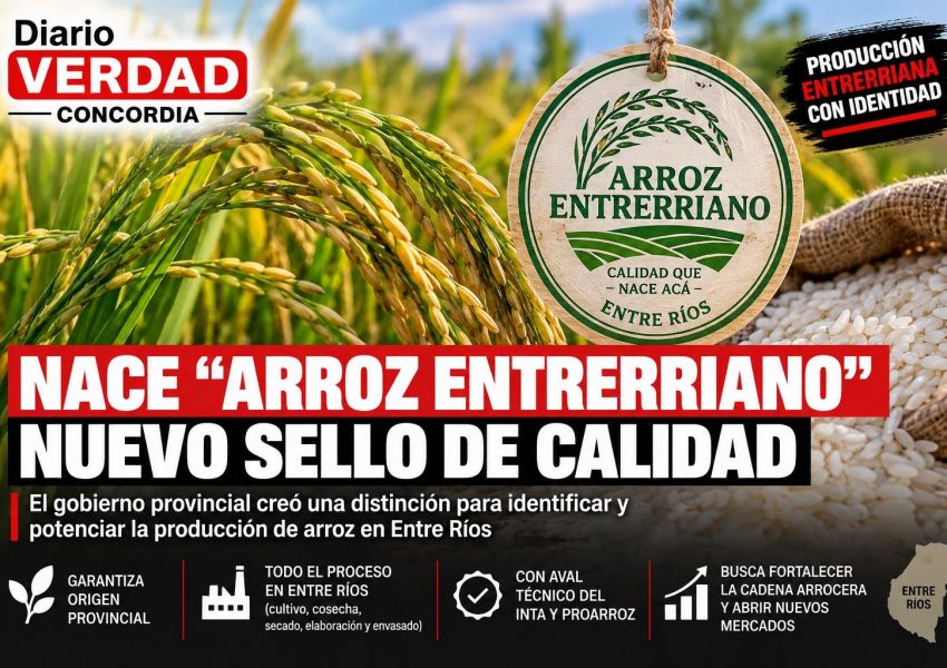 Entre Ríos creó el sello “Arroz Entrerriano” para identificar y potenciar la producción provincial