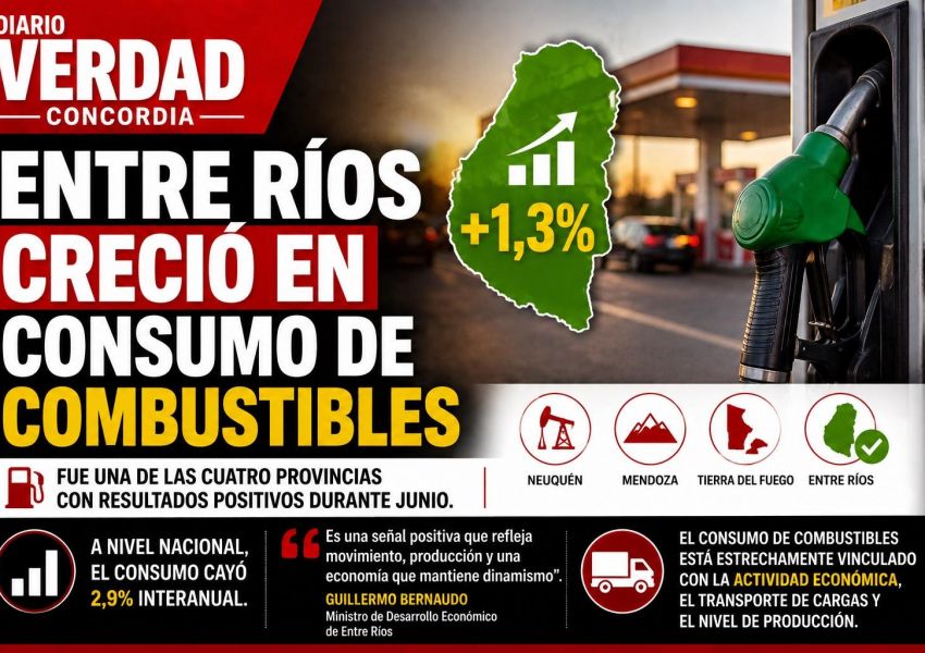 Entre Ríos fue una de las cuatro provincias donde creció el consumo de combustibles