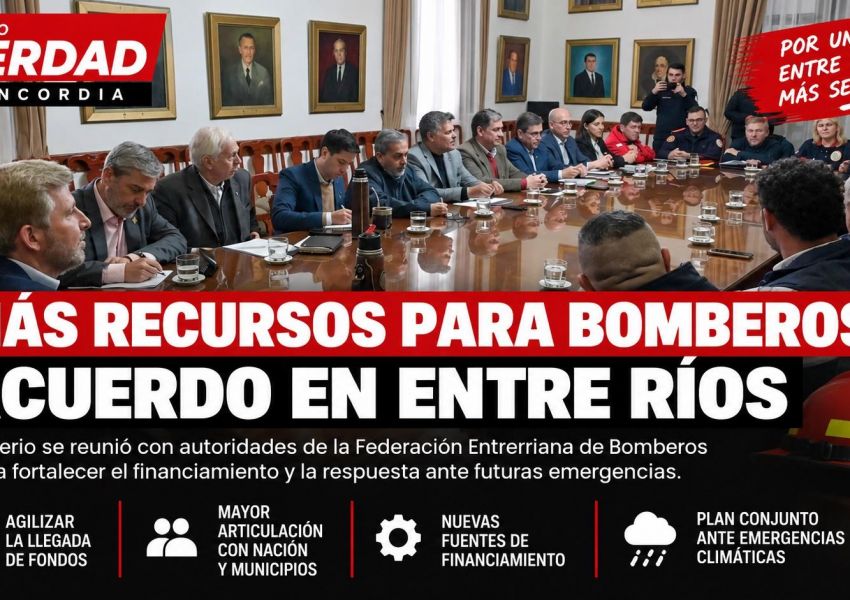 Entre Ríos prepara un plan con Bomberos para reforzar la respuesta ante emergencias