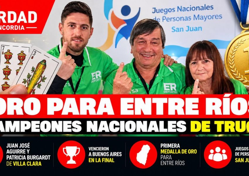 Entre Ríos se consagró campeón nacional de truco y ganó la medalla de oro en San Juan