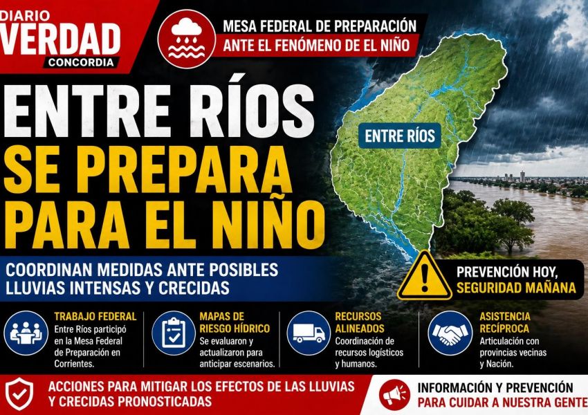 Entre Ríos se prepara para El Niño: coordinan medidas para enfrentar posibles lluvias y crecidas