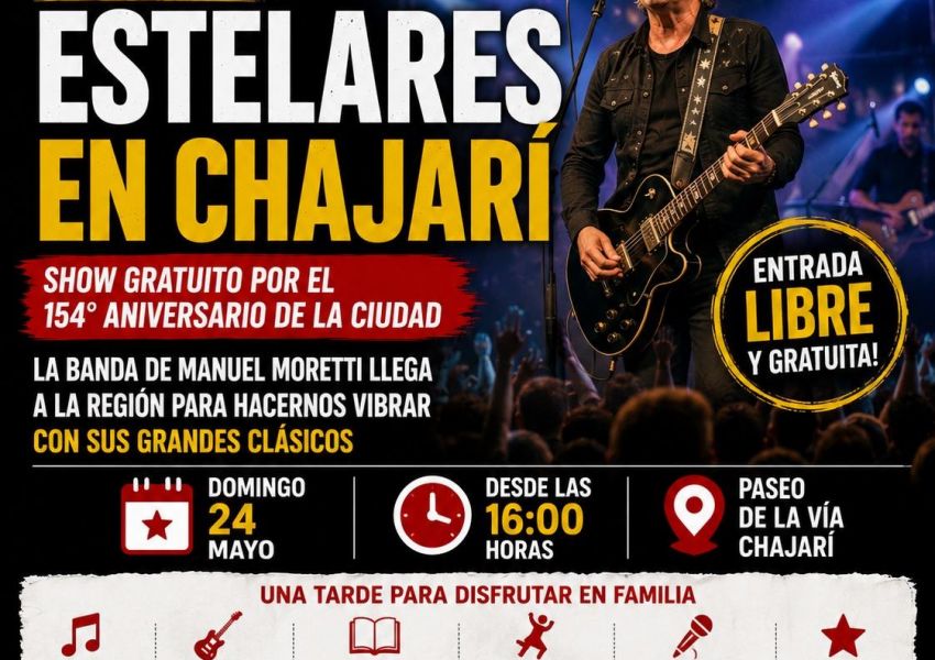 Estelares llega a Chajarí para celebrar el aniversario de la ciudad con un show gratuito