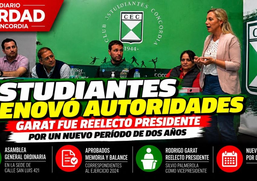 Estudiantes renovó autoridades: Rodrigo Garat fue reelecto presidente por dos años