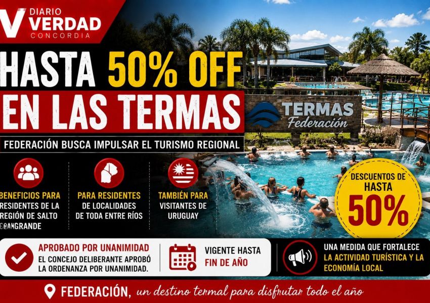 Federación aplicará descuentos de hasta el 50% en las termas para atraer más turistas